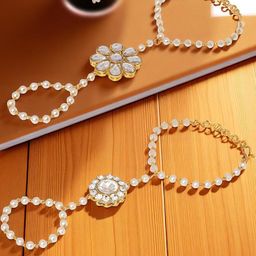 fabula Women 2 Kundan Ring Bracelet-image-11