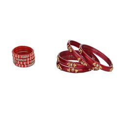 Somil Combo Glass Bangles For Women |Combo Of 2 Set, Red-image-60