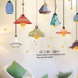 INDIAN ROYALS Grey & Orange Lamp Die Printed Self-Adhesive & Durable Wall Sticker-image-12