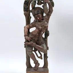 Exotic India Brown Wooden Religious Idol Showpiece-image-21