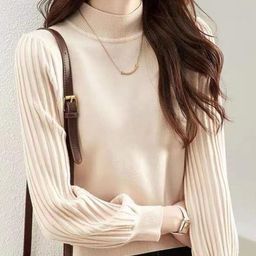 KPOP Women Turtle Neck Long Sleeves Pullover Sweater-picture-13