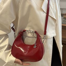 Styli PU Baguette Shoulder Detachable Sling Strap Bag-47