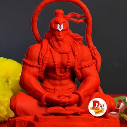 DARIDRA BHANJAN Orange Religious Idol Showpiece-image-98