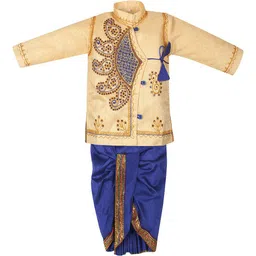 Amacart Kids Paisley Embroidered Kurta with Dhoti Pants-picture-24