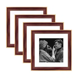 Art Street Brown & White Wood Wall Photo Frames (Pack of 4)-45