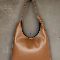 IMARS Textured Structured Hobo Bag with Bow Detail-8