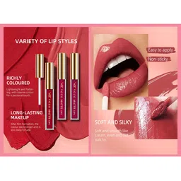 VOZO Set Of 4 Matte Lips Liquid Lipstick 4 ml Each Shade 102-104-201-204 image 3