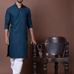 PulseIQ Men Cotton Straight Kurtas-image-74