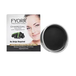 FYORR Charcoal Facial Hair Removal Peel Off Wax With Wooden Spatula - 80 g-43