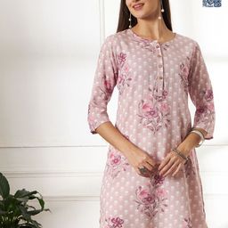 Anouk Rustic Selection of 2 Floral Printed Keyhole Neck Straight Kurta-image-86
