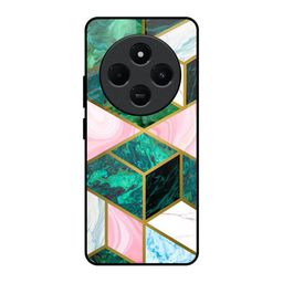 QRIOH Abstract Printed Marble Glass Case Redmi 14C 5G Back Case Mobile Accessories-image-85