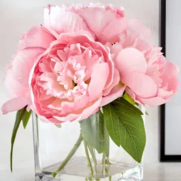 Home Centre Pink & Green Peony Artificial Flower With Pot-31