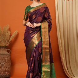 WINKLECART Woven Design Zari Pure Silk Banarasi Saree-image-66