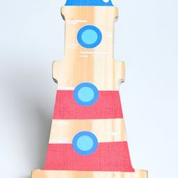 Pinch of Pretty Brown & Pink Wooden Lighthouse Knob-47