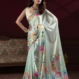 MADHAVPRIYA Floral Printed Satin Saree-picture-38