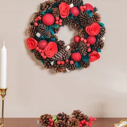 Nestasia Red & Green Flower Christmas Wall Decoration-image-18