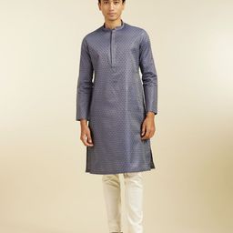 Diwas by Manyavar Men Printed Thread Work Kurta-image-62