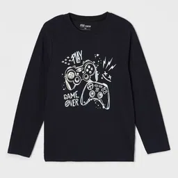 Fame Forever by Lifestyle Boys Typography Printed Round Neck Cotton T-shirt-image-93