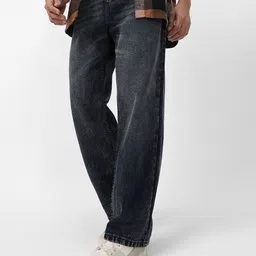 Urbano Fashion Men Loose Relaxed Fit Heavy Fade Jeans-picture-12