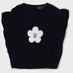 Juniors by Lifestyle Girls Floral Applique Pullover-14