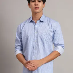 TAHVO Men Comfort Opaque Printed Casual Shirt-image-34