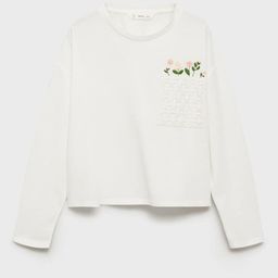Mango Kids Girls Drop-Shoulder Sleeves Pure Cotton T-shirt-image-25