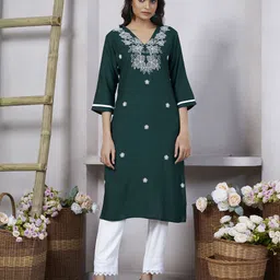 KALINI Women Ethnic Motifs Embroidered Thread Work Kurta-picture-35