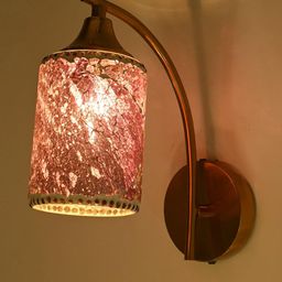 1ST TIME Pink Printed Glass Traditional Cylinder Wall Lamps Wall Lamps-picture-31