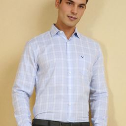 Allen Solly Men Slim Fit Spread Collar Checked Cotton Formal Shirt-image-42