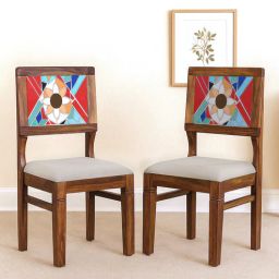 woodsworth from pepperfry Los Angeles Sheesham Wood Dining Chairs In Provincial Teak Finish (Set Of 2 )-picture-8