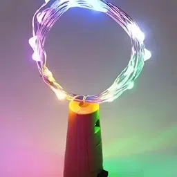 SPARK WORLD Pink & Green 10 Pieces Cylindrical Shape LED Cork Lights image 2