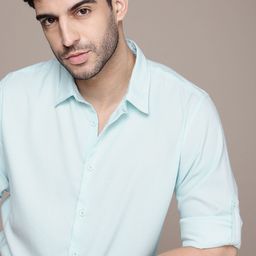 The Roadster Life Co. Seersucker Roll-Up Sleeves Casual Shirt-image-57