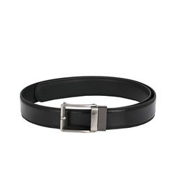 Pacific Gold Men Black Solid Leather Belt-image-20