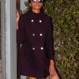 Crimsoune Club Women Maroon Longline Over Coats-picture-16