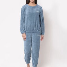 KLOTTHE Women Blue Night Suit-image-6