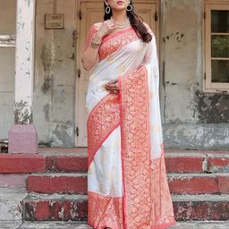BerMondsey Woven Design Zari Banarasi Saree-image-19
