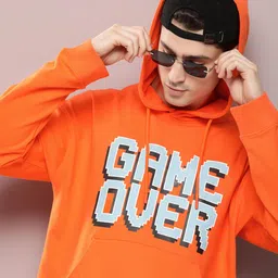 Kook N Keech Men Typography Print Hooded Knitted Sweatshirt-picture-1