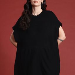 all about you Women Longline Acrylic Poncho-image-53