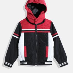Allen Solly Junior Boys Striped Bomber Jacket-image-88