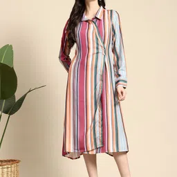 Mast & Harbour Striped Shirt Maxi Dress-picture-46