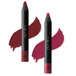 ME-ON Set of 2 Photoface Long Lasting Matte Finish Lip Crayon - Shade 05 & 19-95