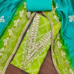 MANVAA Printed Organza Unstitched Dress Material-picture-15