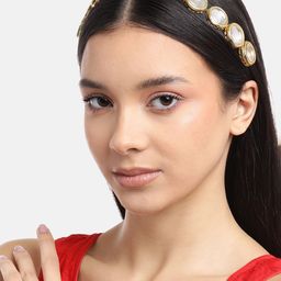 Anouk Women Gold-Plated Kundan-Studded Matha Patti-image-93