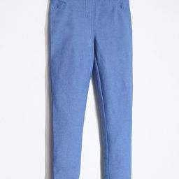 Cherry Crumble Girls Blue Solid Cotton Slim Fit Jeggings-image-54