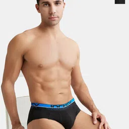 Jockey Pack Of 2 Mid Rise Label Free Cotton Basic Briefs FP01-0205-BLACK-image-78