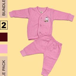 LUX Inferno Kids Maroon & Pink Printed Full Sleeves Thermal Set(Pack of 2)-image-62
