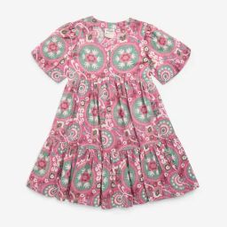 Utsa Kids by Westside Pink Floral Printed Cotton-Blend A-Line Dress-image-68