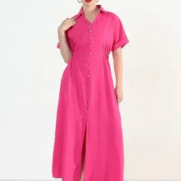 Showoff Pink Regular Fit Dress-image-99