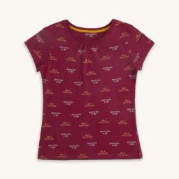 Pantaloons Junior Maroon Cotton Printed T-Shirt-image-69