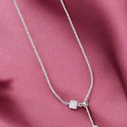 Taraash 925 Sterling Silver Infinity with CZ Necklace for Women-image-2
